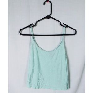 Light blue crop top