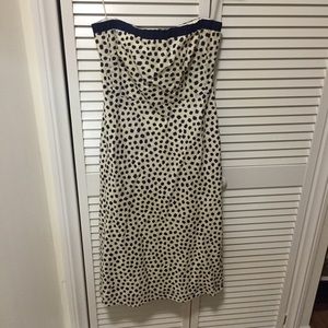 J Crew Ribbon-Trim Strapless Embossed Beach Dress