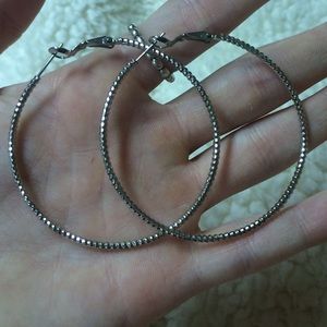 Silver hoop earrings