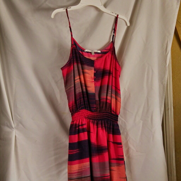 Spaghetti strap striped dress