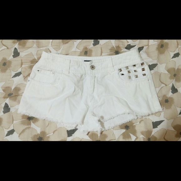 Forever 21 White Denim Shorts