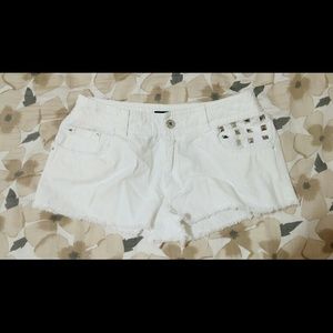 Forever 21 White Denim Shorts