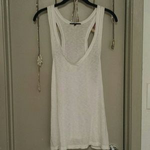 Drapey White Sheer Tank