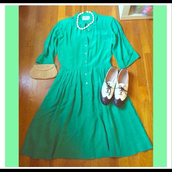 Vintage like pretty teal dress