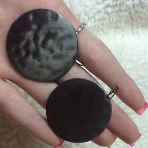 Black dangling earrings