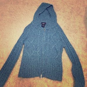 Medium dark/light blue woven sweater/jacket