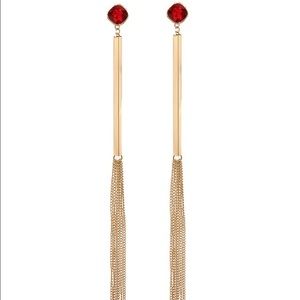 Red long earring