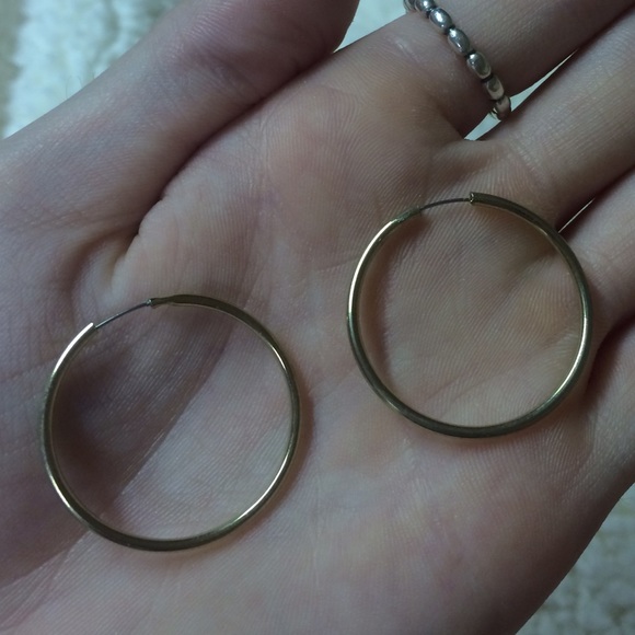 Small gold hoop earring