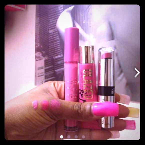 Pink lipstick and lipgloss bundle