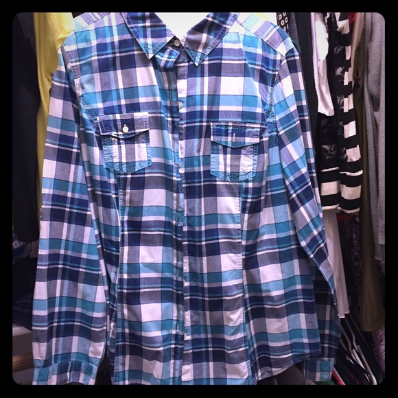 Old Navy plaid button down