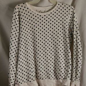 Black and white polka dot sweater