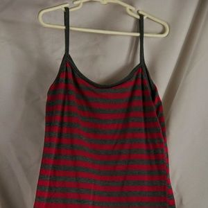 Gray and pink spaghetti strap top