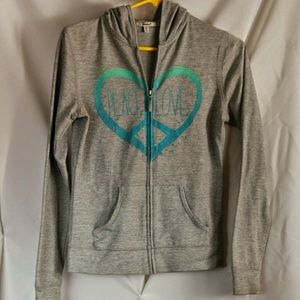 Heather gray zippered sweater