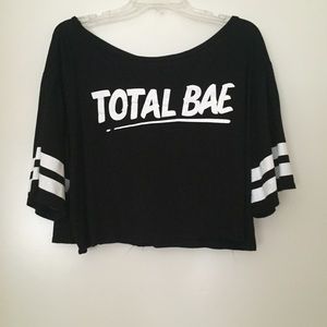 "Total bae" crop top