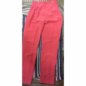 Micro-poly High-Waist Pleated Pant