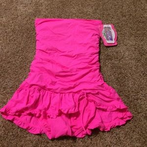 Hot pink one piece swimsuit