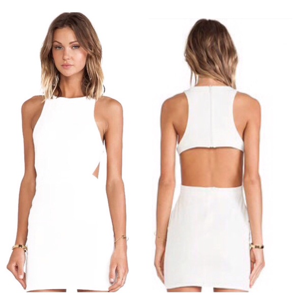 ROMWE Dresses & Skirts - Sleeveless midriff bodycon white dress