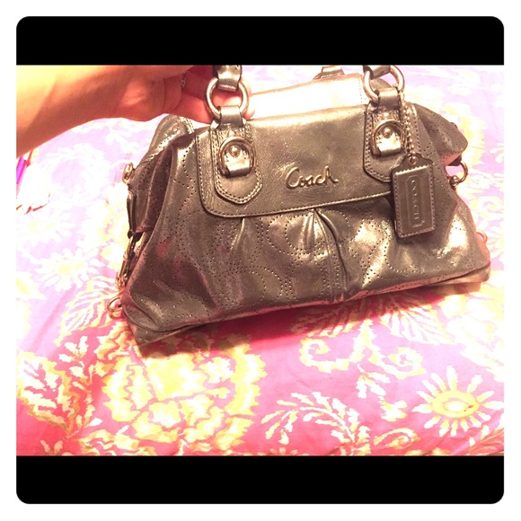 Coach handbag 100% authentic metallic