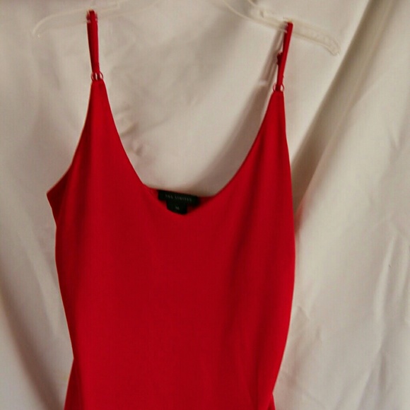 Red spaghetti strap top