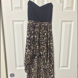 Love Culture Strapless Cheetah High Low Dress S