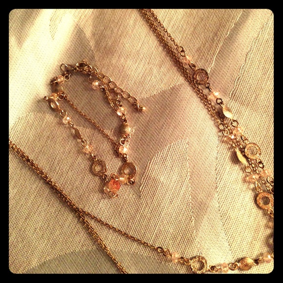 **LAST DAY* gold tone long necklace and bracelet