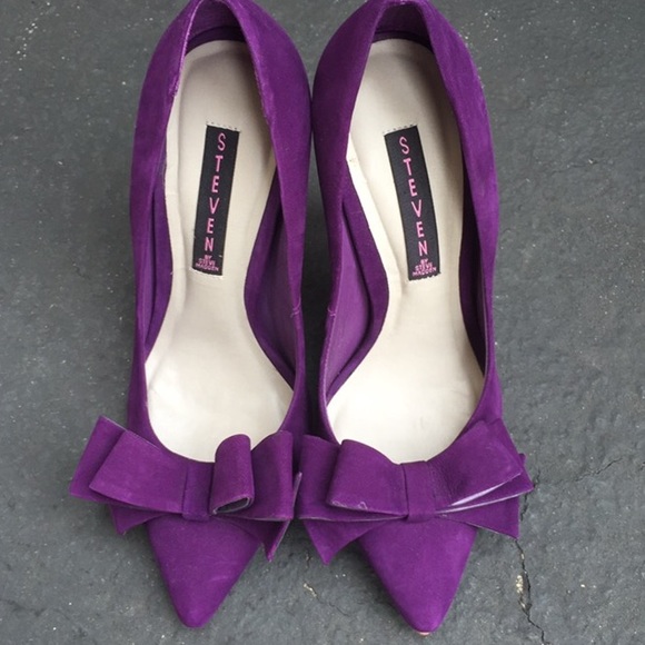 SteveMadden Steven purple pumps Sz 7 - Picture 2 of 4