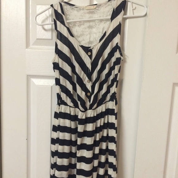 Striped Casual Lace Dress
