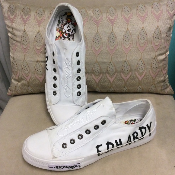 Men's Ed Hardy slip ons Sz11