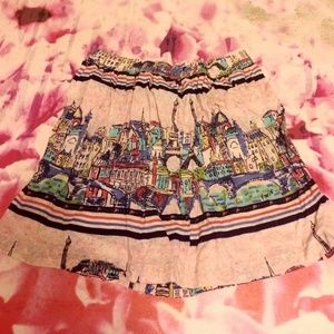 🍬 High Waisted Parisian Scenery Skirt 🇫🇷🎀👗