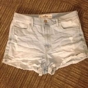 Light Wash Hollister High Waisted Shorts