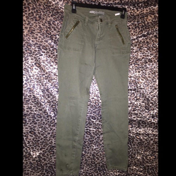 Old Navy Green khaki RockStar jeans