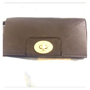 Kate Spade Black Turn lock Wristlet