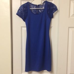 Charlotte Russe Blue Lace Bodycon Dress M