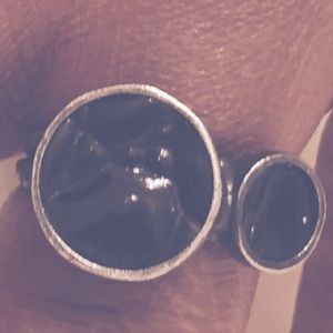 Vintage black adjustable ring