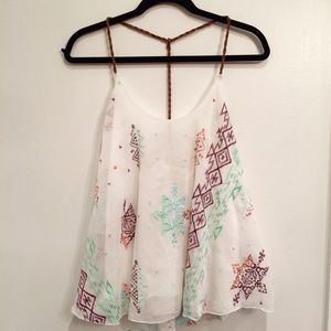 Vintage Havana White Tribal Tank