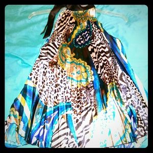 Gorgeous satin halter with tie