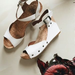 White Wedge sandals