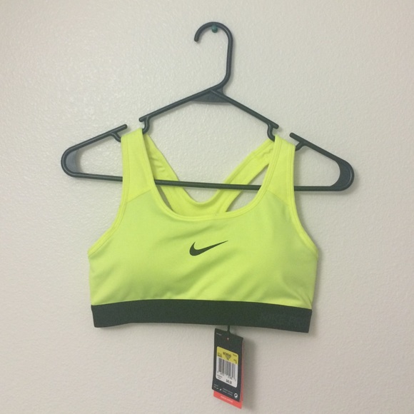 Nike Pro Neon Yellow Sports Bra