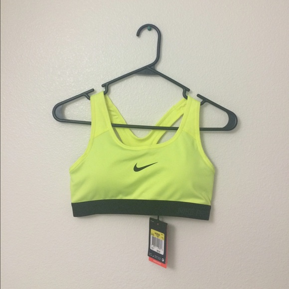 Nike Pro Neon Yellow Sports Bra