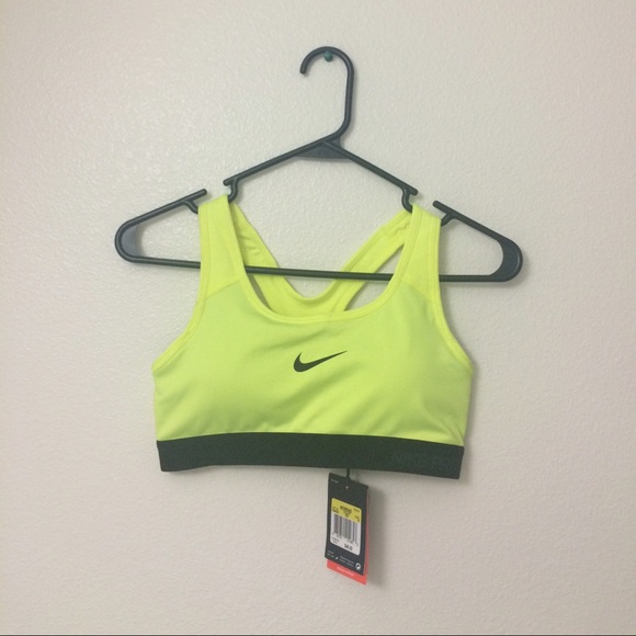 Nike Pro Neon Yellow Sports Bra