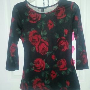 Rose Cutout Shirt