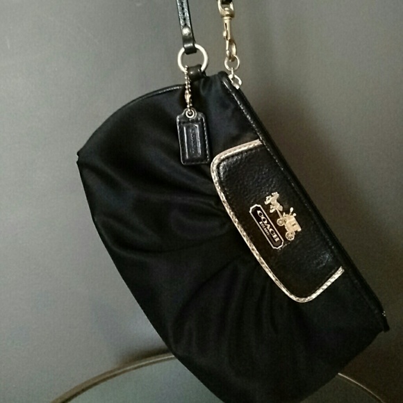 Black COACH wristlet purse - Picture 2 of 4