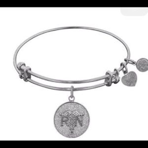 NWT Silvertone RN Angelica Charm Bracelet
