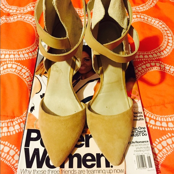Tan Joe's Jeans heels perfect for office attire