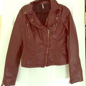Free people vegan leather moto jacket