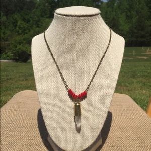 Bullet shell crystal necklace