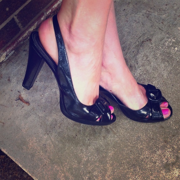 Alfani open-toed slingback dress pumps, black