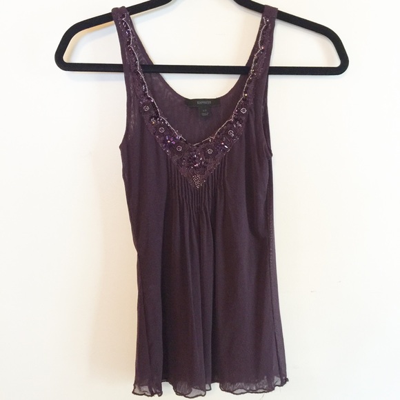 Express sheer dressy tank