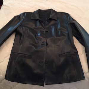 Ann Taylor black leather jacket