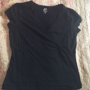 Black Athletic wrap shirt